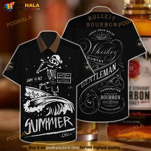 Bourbon Whiskey Hawaiian Shirt