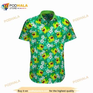 Bulbasaur Tropical Beach Pokemon 3D Funny Hawaiian Shirt