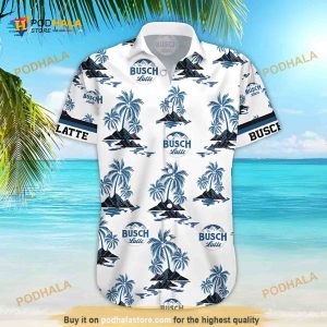 Busch Latte Hawaiian Shirt Gifts For Beach Holiday