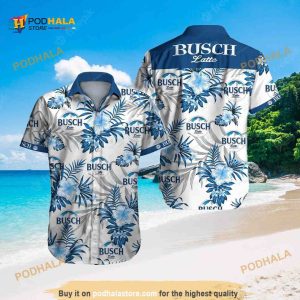 Busch Latte Hawaiian Shirt Tropical Summer Gift For Beer Lovers