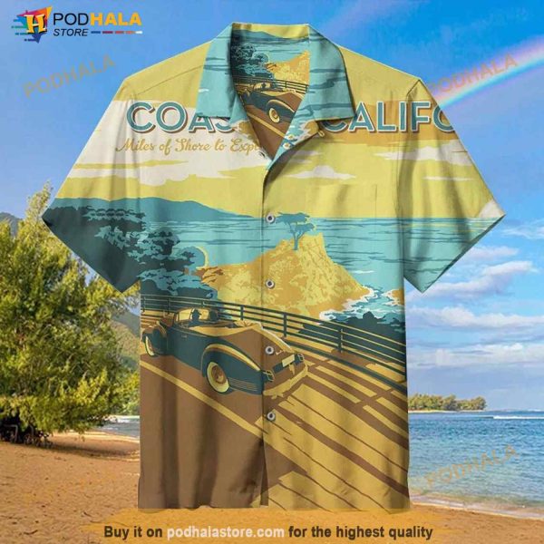 California Beach Landscape Hawaiian Shirt