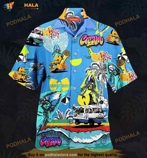 Camping Summer Wu Tang Print Hawaiian Shirt