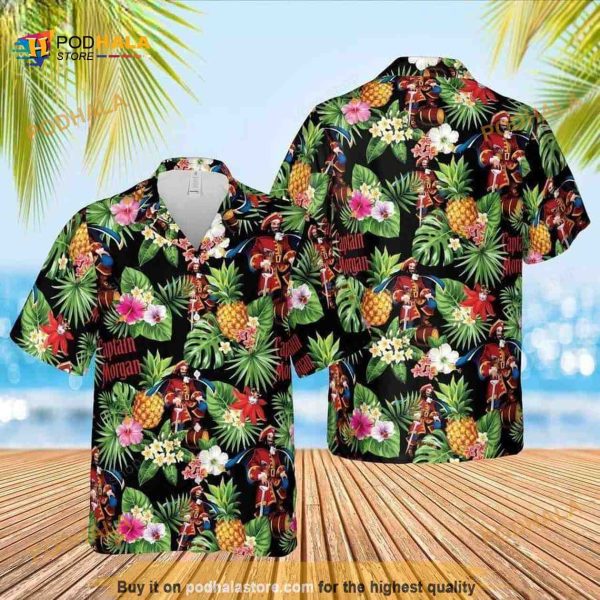 Captain Morgan Rum Hawaiian Shirt Beach Vacation Gift