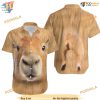 Capybara Face Full Costume All Over Printed 3D Hawaiian Shirt