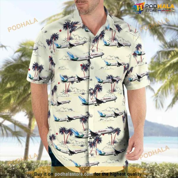 Caribbean Airlines Boeing 767-300er Button Up Hawaiian Shirt