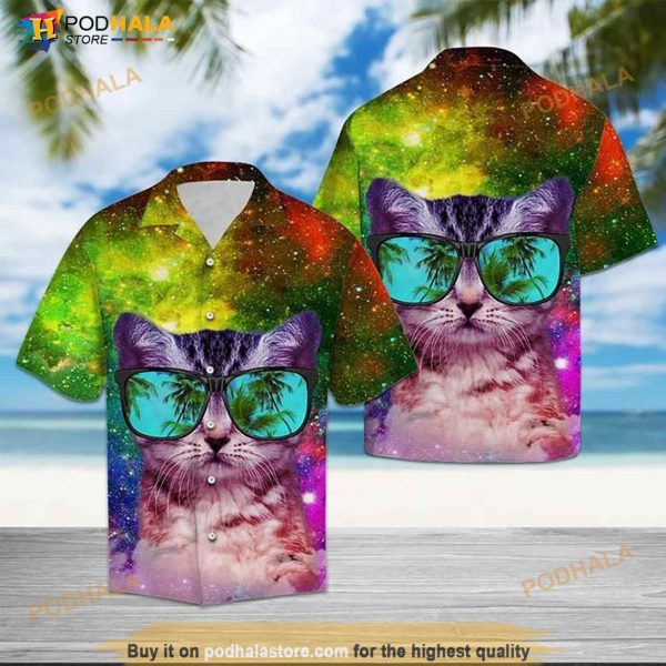 Cat Galaxy Hawaiian Shirt