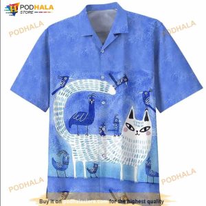 Cat Lover Print Hawaiian Shirt