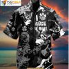 Cat Rock D Roll Cool Music Lover Short-sleeve Rock Music Button Up Hawaiian Shirt