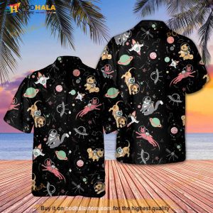 Cat Vintage Summer Hawaiian Style Hawaii Beach Shirt