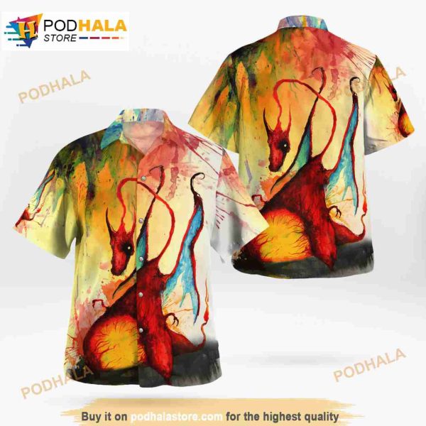 Charizard Halloween Pokemon 3D Funny Hawaiian Shirt