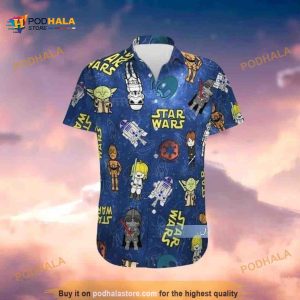 Chibi Star Wars Characters Funny Hawaiian Shirts Summer Beach Gift