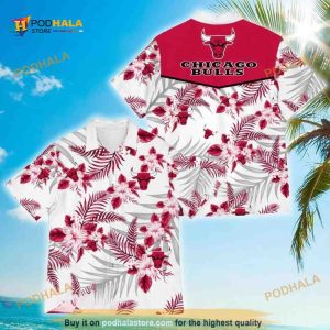 Chicago Bulls NBA Hawaiian Shirt Tropical Flower Patterns Beach Lovers Gift