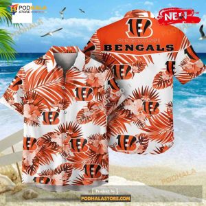 Cincinnati Bengals NFL Palm Leaves Hot Summer Collection Funny 3D NFL Hawaiian Shirt