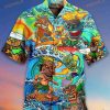 Classic Aloha Tiki Suring Into The Sunset Beach Button Downs Vintage Summer Hawaiian Shirt