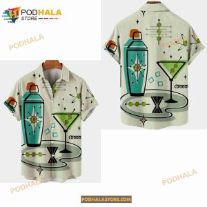 Cocktails Casual Short Sleeve Funny Summer Hawaiian Shirt