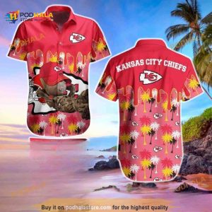 Cool Aloha Groot NFL Kansas City Chiefs Funny Hawaiian Shirt Summer Beach Gift