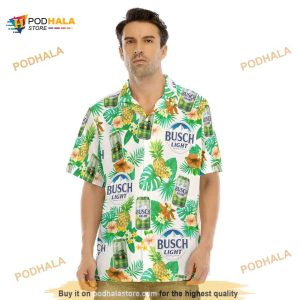 Cool Busch Light John Deere Funny Hawaiian Shirt Tropical Fruit And Flora For The Farmers