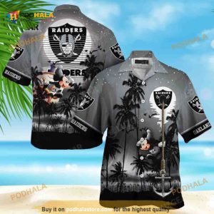 Cool Disney Mickey Mouse Las Vegas Raiders Hawaiian Shirt