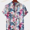 Cool Floral All Over Print Beach Us Summer Short Sleeve Hawaiian Shirt