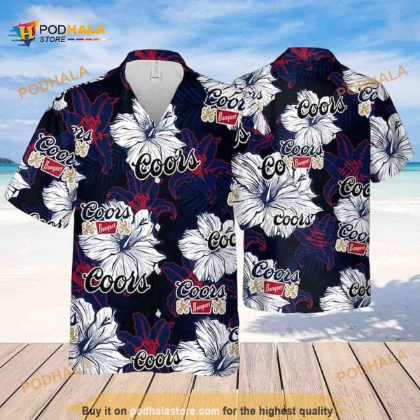 Coors Banquet Floral Pattern Funny Hawaiian Shirt Beach Gift For Beer Lovers