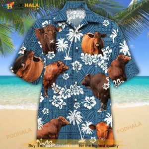 Cow 10 Print Hawaiian Shirt