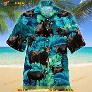 Cow Tropical Print Hawaiian Shirt