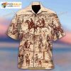 Cowboy Summer Short Sleeve Father Day Vintage Beach For Horse Lovers Hawaiian Shirt