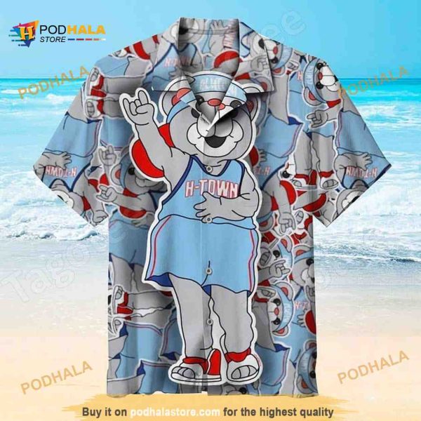 Cute Clutch Mascot Houston Rockets Funny Hawaiian Shirt