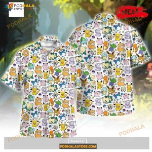 Cute Poke Pattern For Enjoy Summer Funny Hawaiian Shirt