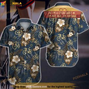 Cycling Vintage Tropical Hawaiian Shirt