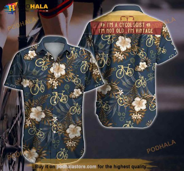 Cycling Vintage Tropical Hawaiian Shirt