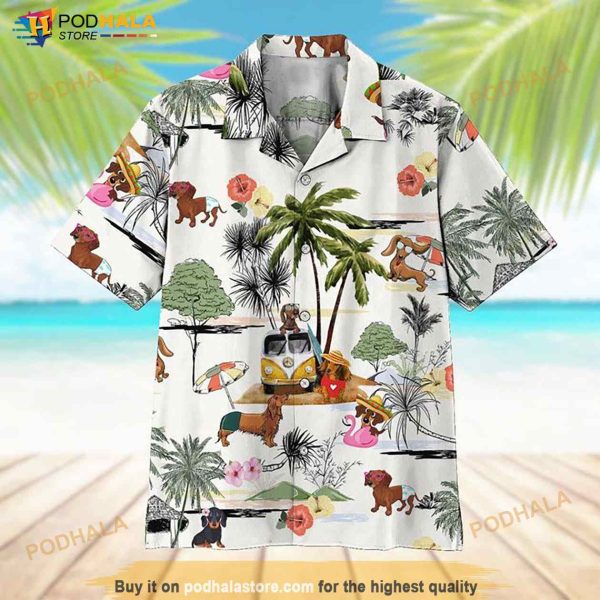 Dachshund Lover Tropical Hawaiian Shirt