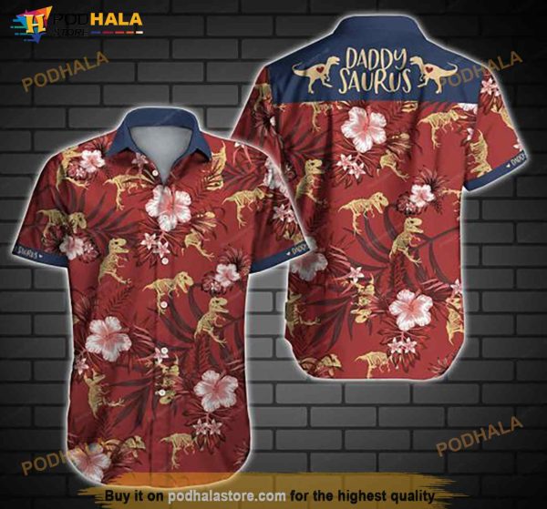 Daddysaurus Hawaiian Shirt