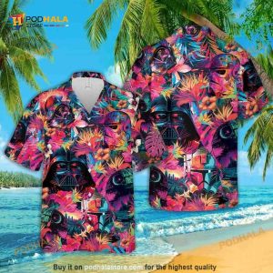 Darth Vader Star Wars Synthwave Funny Hawaiian Shirt