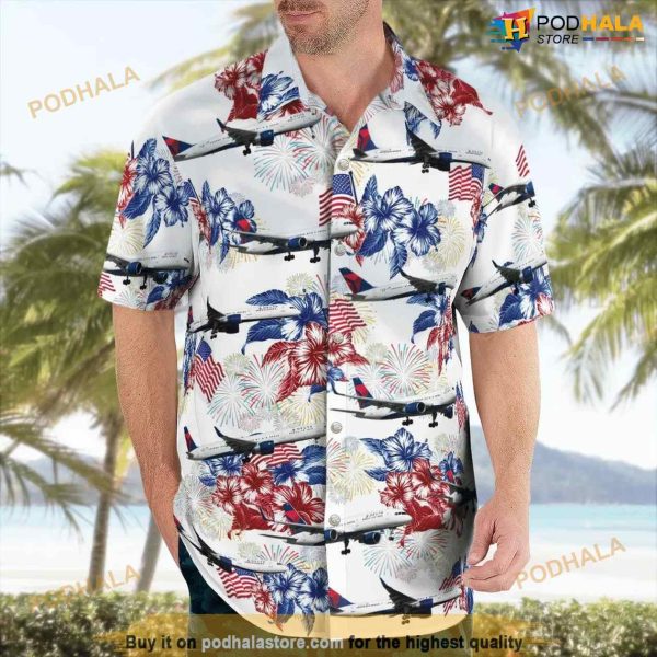 Delta Air Lines Boeing 757-232 Hawaiian Shirt