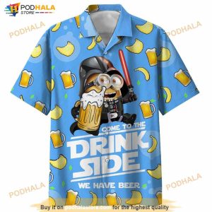 Despicable Me Minions Come To The Drink Side We Have Beer Hawaiian Shirt