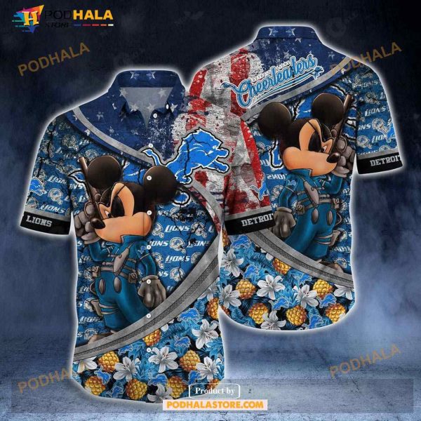 Detroit Lions NFL-aloha Shirt Vintage Funny Hawaiian Shirts For Man Women