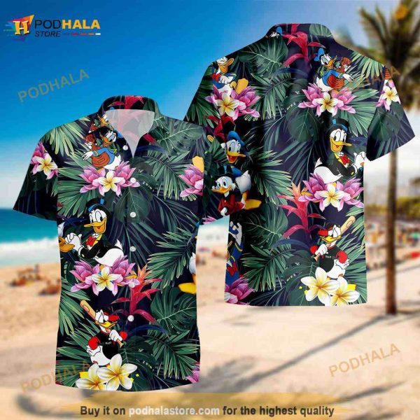 Disney Donal Duck Funny Hawaiian Shirt