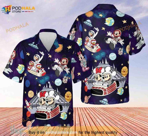 Disney Mickey And Friends Space Mountain Funny Hawaiian Shirt