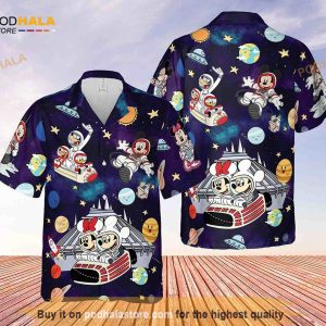 Disney Mickey And Friends Space Mountain Vintage Funny Hawaiian Shirt