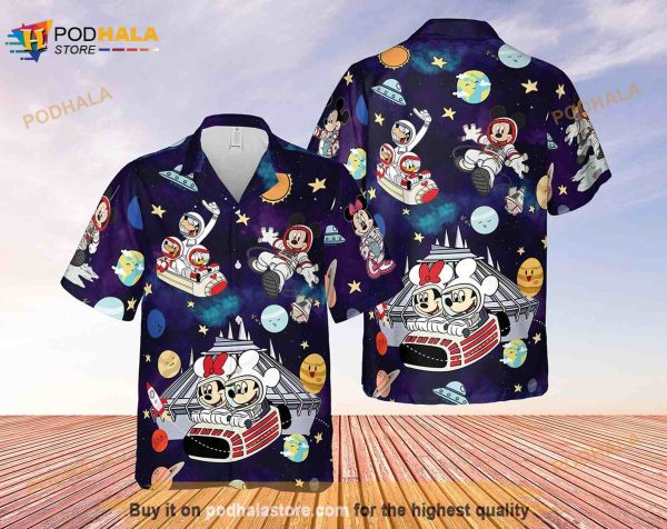 Disney Mickey And Friends Space Mountain Vintage Funny Hawaiian Shirt