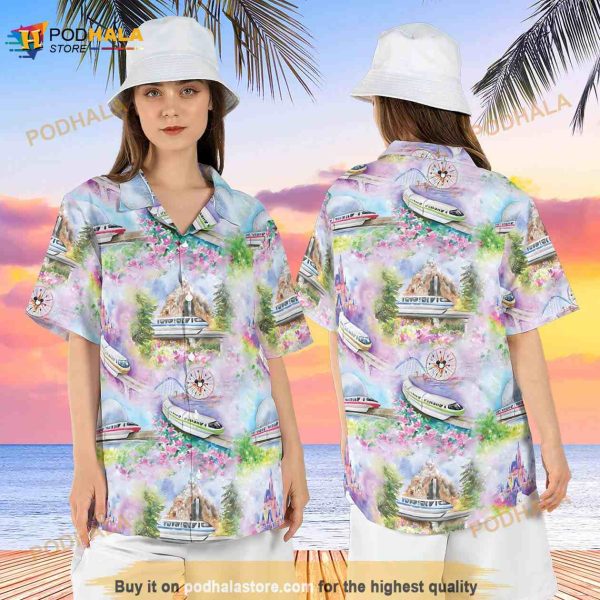 Disneyland Monorail Funny Hawaiian Shirt