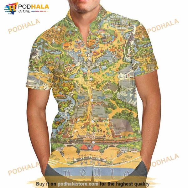 Disneyland Vintage Map Hawaiian Shirt