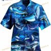 Dolphin Animal Blue Galaxy Hawaiian Shirt