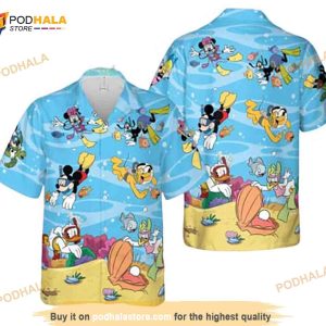 Donal Groofy And Friend Sea Blue Funny Hawaiian Shirt