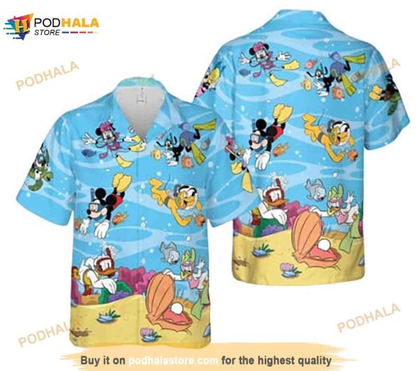 Donal Groofy And Friend Sea Blue Funny Hawaiian Shirt