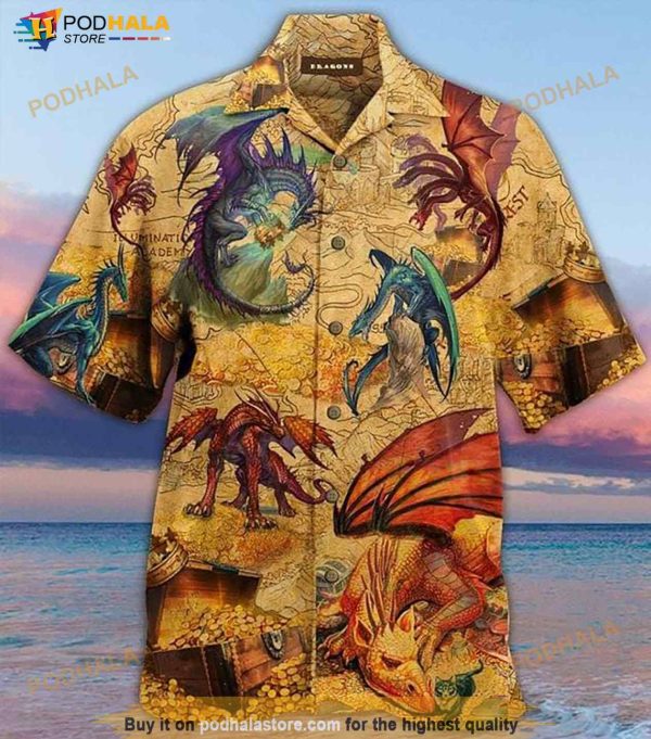 Dragon Legend Print Hawaiian Shirt