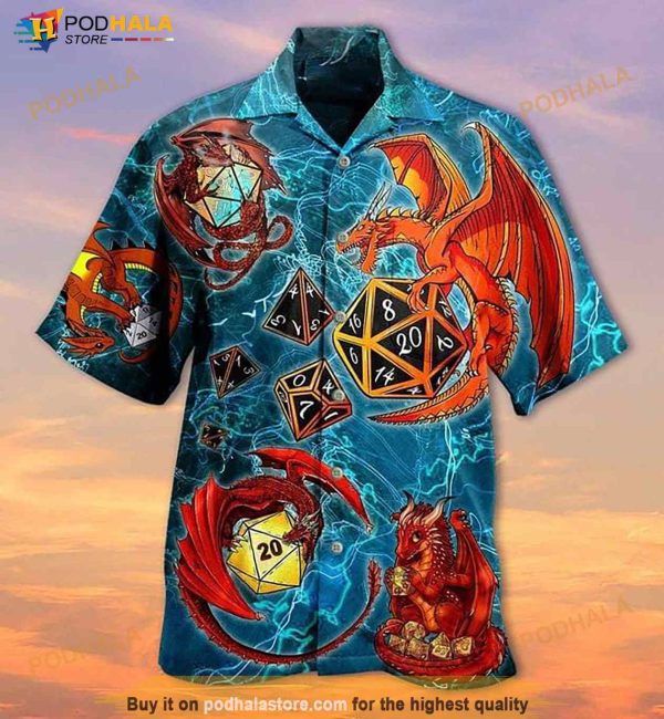 Dragon Print Hawaiian Shirt