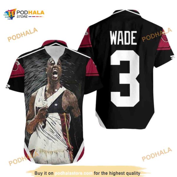 Dwyane Wade 3 Miami Heat Funny Hawaiian Shirt Best Basketball Gift