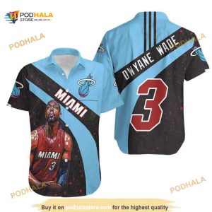 Dwyane Wade 3 Miami Heat Funny Hawaiian Shirt Gift For Basketball Fans